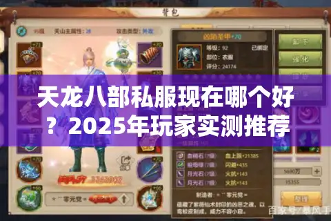 天龙八部私服现在哪个好？2025年玩家实测推荐这五个服