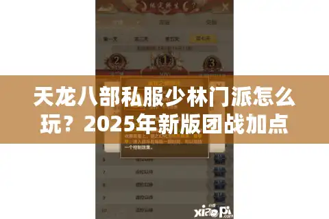 天龙八部私服少林门派怎么玩？2025年新版团战加点攻略