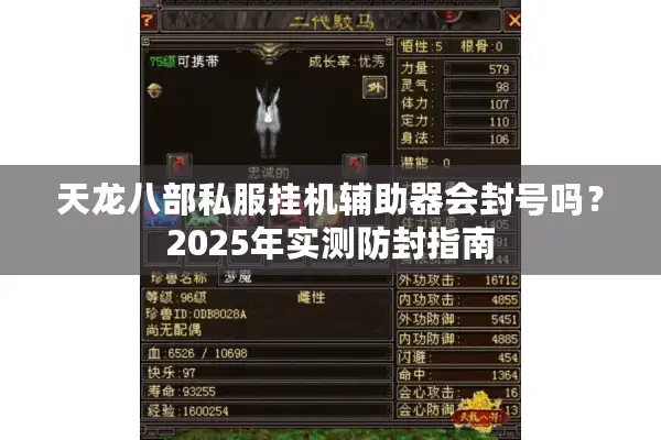 天龙八部私服挂机辅助器会封号吗？2025年实测防封指南