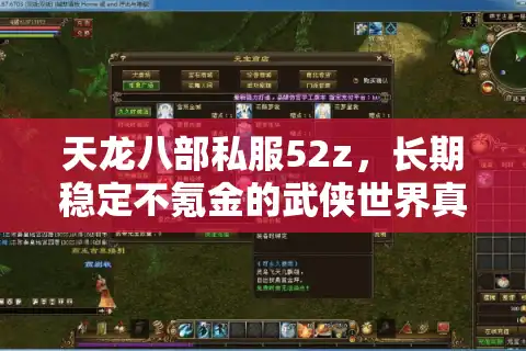 天龙八部私服52z，长期稳定不氪金的武侠世界真的存在吗？
