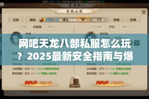 网吧天龙八部私服怎么玩？2025最新安全指南与爆装攻略