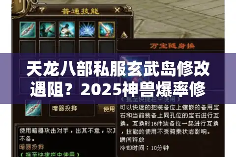 天龙八部私服玄武岛修改遇阻？2025神兽爆率修改实测教程