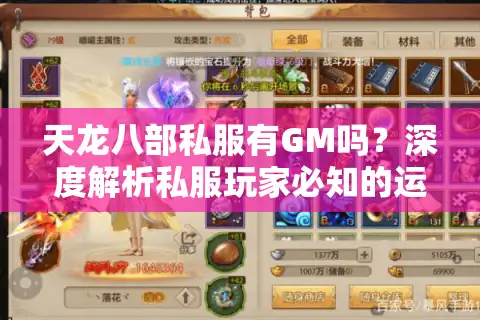 天龙八部私服有GM吗？深度解析私服玩家必知的运营真相