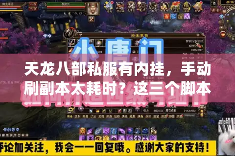 天龙八部私服有内挂，手动刷副本太耗时？这三个脚本能帮你效率翻倍