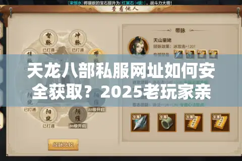 天龙八部私服网址如何安全获取？2025老玩家亲测避坑指南