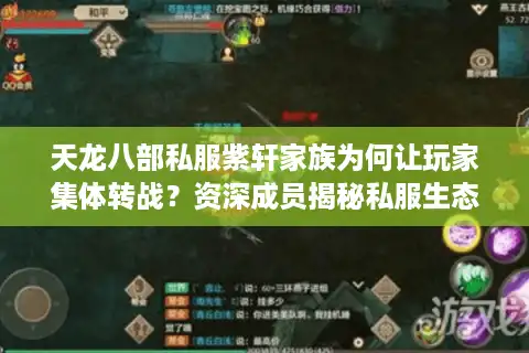 天龙八部私服紫轩家族为何让玩家集体转战？资深成员揭秘私服生态