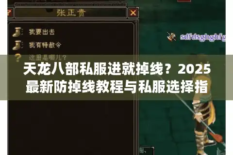 天龙八部私服进就掉线？2025最新防掉线教程与私服选择指南