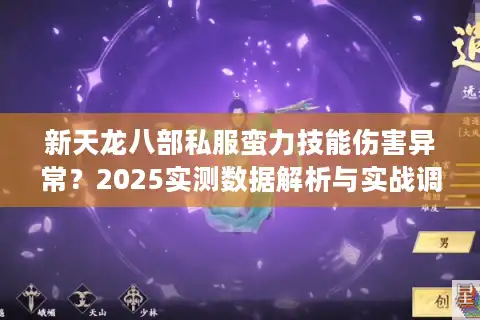 新天龙八部私服蛮力技能伤害异常？2025实测数据解析与实战调优方案