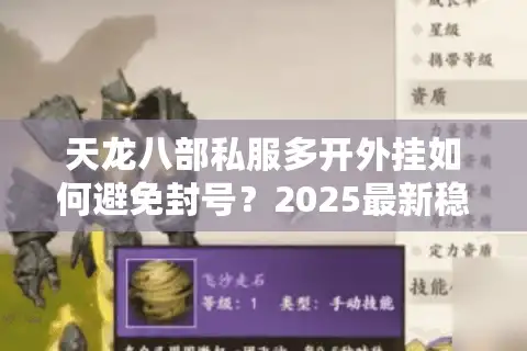 天龙八部私服多开外挂如何避免封号？2025最新稳定方案解析