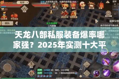 天龙八部私服装备爆率哪家强？2025年实测十大平台良心推荐