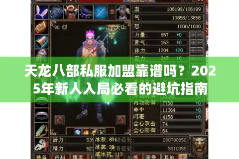 天龙八部私服加盟靠谱吗？2025年新人入局必看的避坑指南