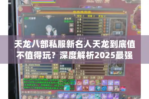天龙八部私服新名人天龙到底值不值得玩？深度解析2025最强私服生态