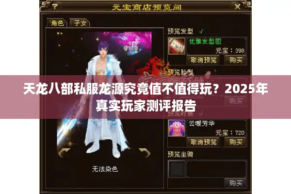 天龙八部私服龙源究竟值不值得玩？2025年真实玩家测评报告