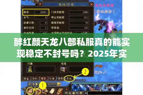 醉红颜天龙八部私服真的能实现稳定不封号吗？2025年实测报告揭秘