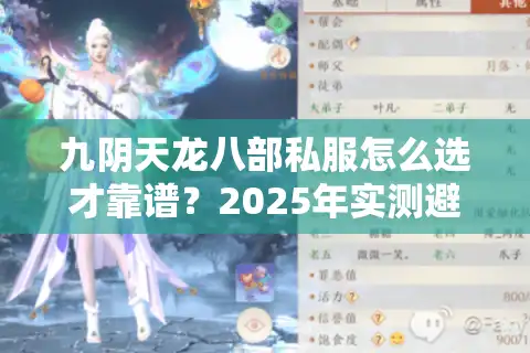 九阴天龙八部私服怎么选才靠谱？2025年实测避坑指南