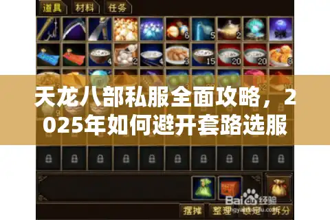 天龙八部私服全面攻略，2025年如何避开套路选服+速刷顶级装备？