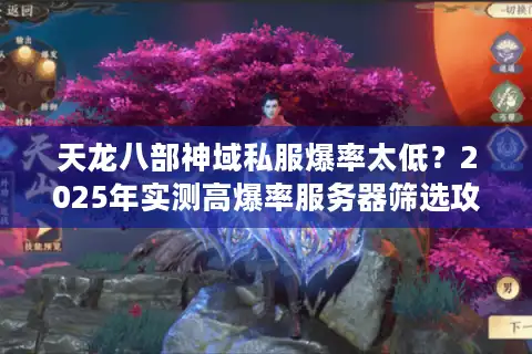 天龙八部神域私服爆率太低？2025年实测高爆率服务器筛选攻略