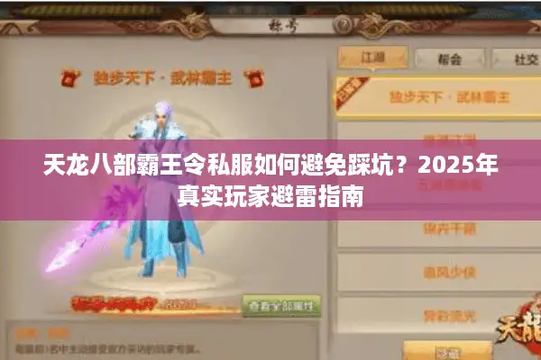 天龙八部霸王令私服如何避免踩坑？2025年真实玩家避雷指南