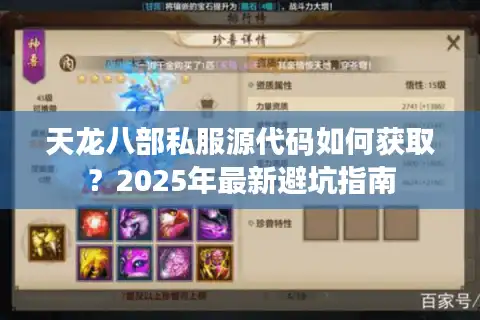 天龙八部私服源代码如何获取？2025年最新避坑指南