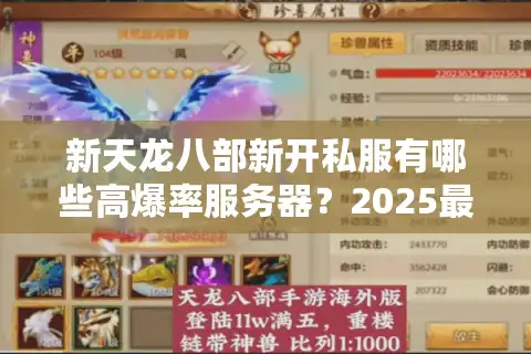 新天龙八部新开私服有哪些高爆率服务器?2025最新开服时间表+福利码 新天龙八部新开私服有哪些高爆率服务器?2025最新开服时间表+福利码