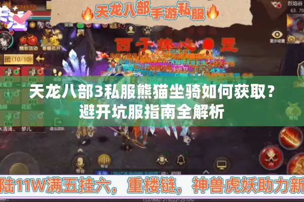 天龙八部3私服熊猫坐骑如何获取？避开坑服指南全解析