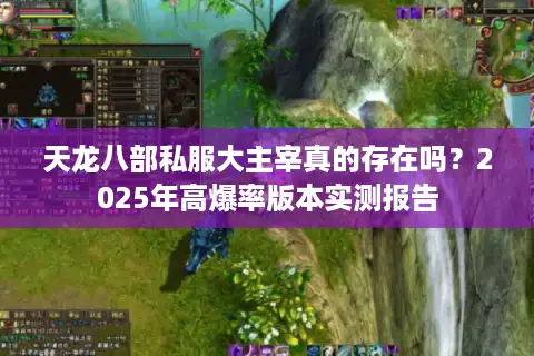 天龙八部私服大主宰真的存在吗？2025年高爆率版本实测报告