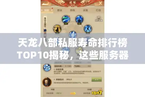 天龙八部私服寿命排行榜TOP10揭秘，这些服务器为何能存活3年以上？