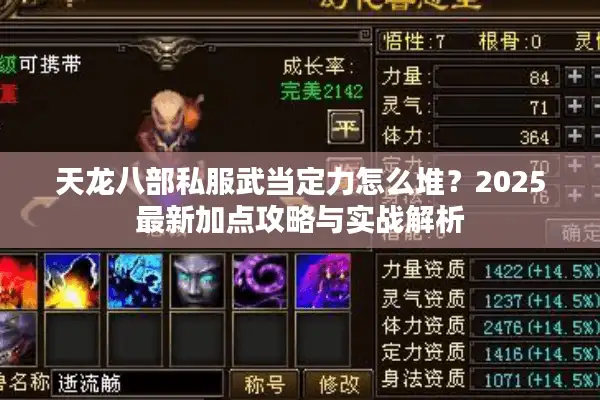 天龙八部私服武当定力怎么堆？2025最新加点攻略与实战解析