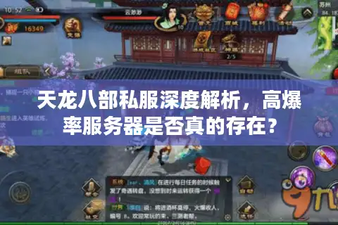 天龙八部私服深度解析，高爆率服务器是否真的存在？