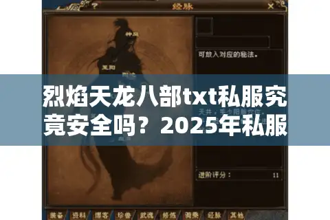 烈焰天龙八部txt私服究竟安全吗？2025年私服真实测评报告