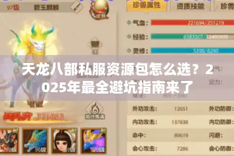天龙八部私服资源包怎么选？2025年最全避坑指南来了